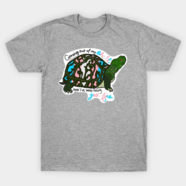 Trans* Pride Turtle T-Shirt by jberoldart